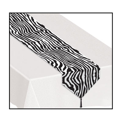 Picture of Beistle 57843 Printed Zebra Print Table Runner- Pack Of 12