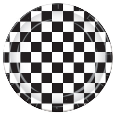 Picture of Beistle 58023 Checkered Plates&#44; Pack Of 12