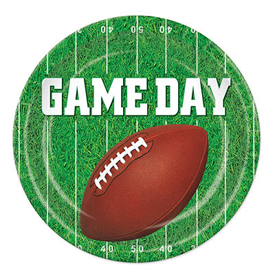 Picture of Beistle 58034 Game Day Football Plates&#44; Pack Of 12