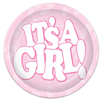 Picture of Beistle 58040 Its A Girl Plates&#44; Pack Of 12