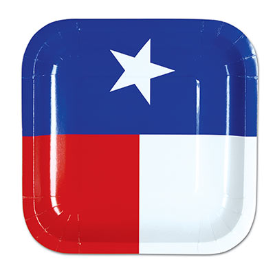 Picture of Beistle 58066 Texas Plates- Pack Of 12