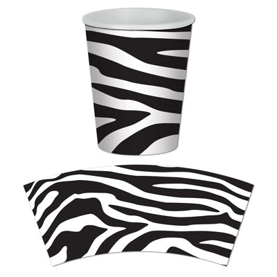 Picture of Beistle 58217 Zebra Print Beverage Cups&#44; Pack Of 12