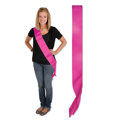 Picture of Beistle 60199-C Satin Sash- Cerise - Pack Of 6