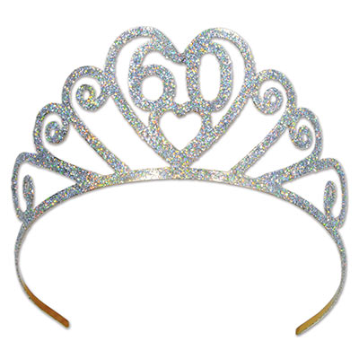 DDI 1908013 Glittered Metal 60 Tiara Case of 6