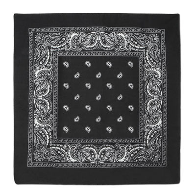 Picture of Beistle 60753-BK Black Bandana- Pack Of 12