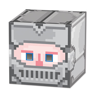Picture of Beistle 60833 Knight 8-Bit Box Head- Pack Of 6