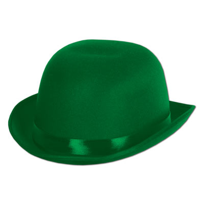 Picture of Beistle 60835-G Satin Sleek Derby- Green - Pack Of 6