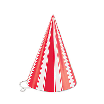 Picture of Beistle 66016 Striped Cone Hat&#44; Pack Of 144