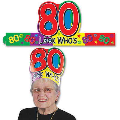 Picture of Beistle 66208-80 Look Whose 80 Headband- Pack Of 24