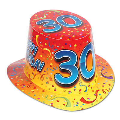 DDI 1908100 Happy 30 Birthday Hi-Hat Case of 25