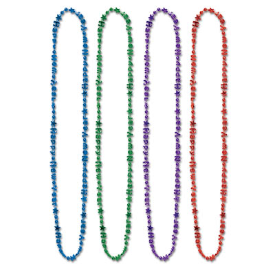 Picture of Beistle 80560KASST Bulk Happy New Year Beads-Of-Expression- Pack Of 144