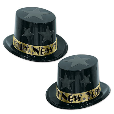 Picture of Beistle 88831BKGD25 New Year Star Topper&#44; Black&Gold - Pack Of 25