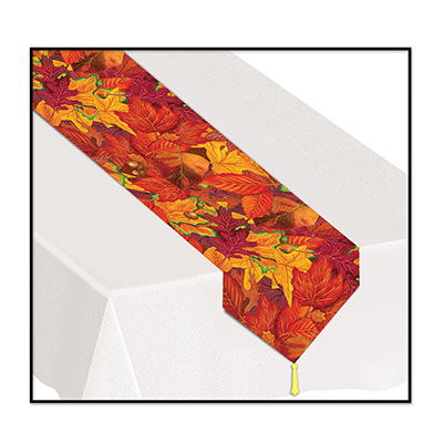 Picture of Beistle 90019 Printed Fall Leaf Table Runner- Pack Of 12