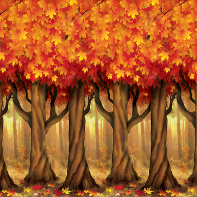 Picture of Beistle 90022 Fall Trees Backdrop- Pack Of 6