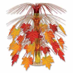 Picture of Beistle 90551 Fabric Fall Leaves Cascade Centerpiece- Pack Of 6