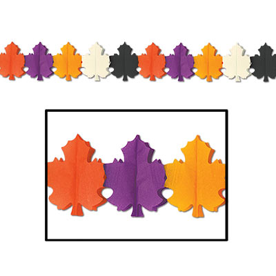 Picture of Beistle 99091 Designer Fall Leaf Garland- Pack Of 12