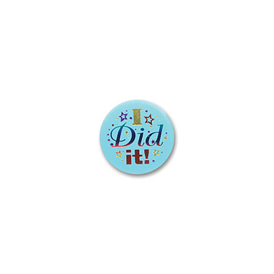 Picture of Beistle BN187 I Did It Satin Button&#44; Pack Of 6