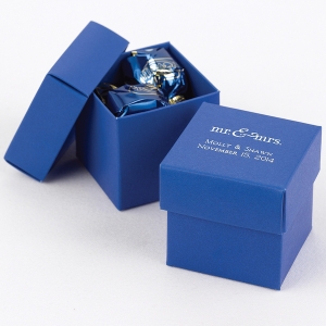 Royal Blue 2 piece Favor Boxes personalized - Royal Blue