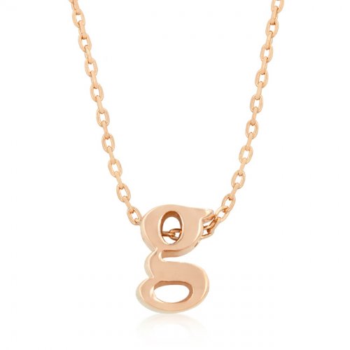 Picture of Icon Bijoux P11409A-V00-G Rose Gold Initial G Pendant
