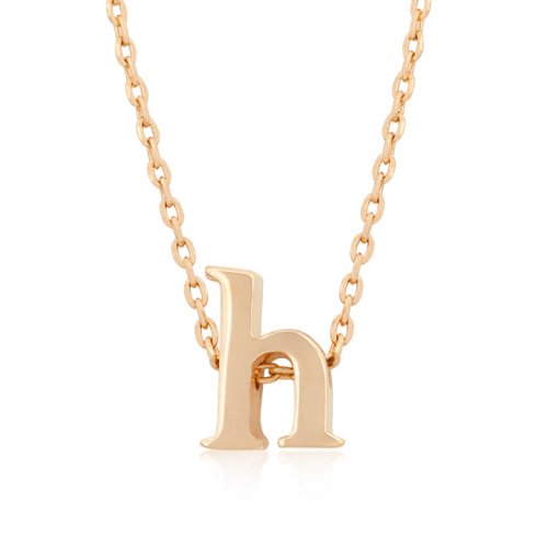 Picture of Icon Bijoux P11409A-V00-H Rose Gold Initial H Pendant