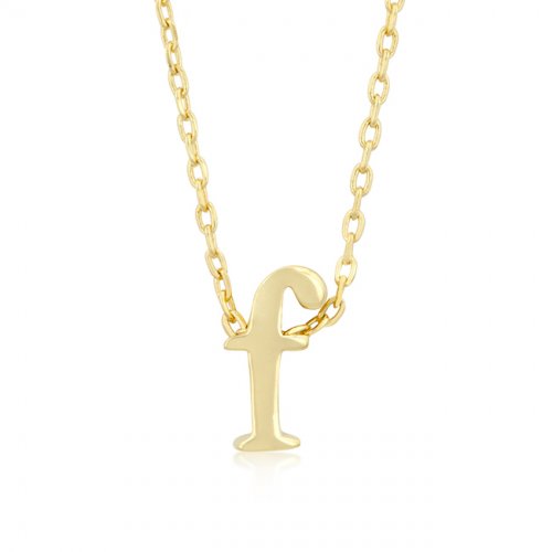 Picture of Icon Bijoux P11409G-V00-F Golden Initial F Pendant
