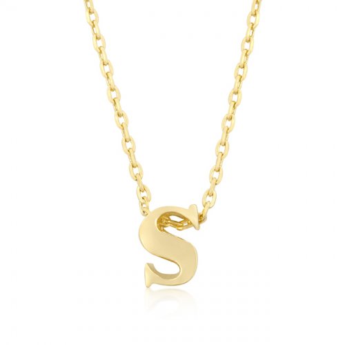 Picture of Icon Bijoux P11409G-V00-S Golden Initial S Pendant