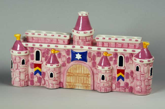 Picture of GiftMark M-3694 Ceramic Royal Pink Castle Menorah