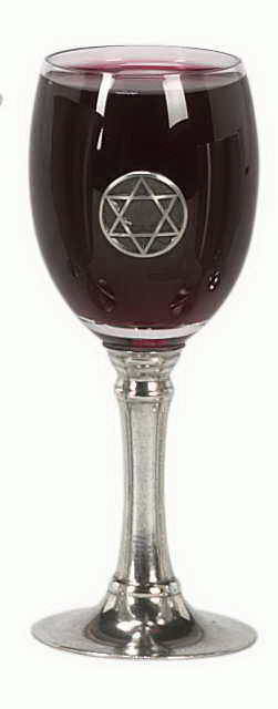 Picture of GiftMark PGG-71 Pewter and Glass Kiddush Cup