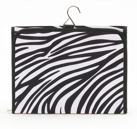 Picture of Joann Marie Designs HCBZEP Hanging Cosmetic Bag - Zebra / Fuchsia Pack of 2