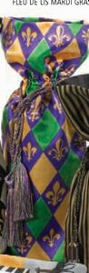 Picture of Joann Marie Designs IBT6X15FDLM Printed Wine Bag - Fleur De Lis - Mardi Gras - Pack of 12