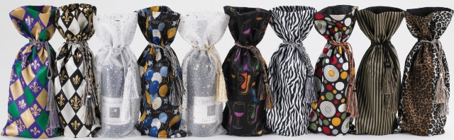Picture of Joann Marie Designs IBT6X15SG Printed Wine Bag - Gold Stars Pack of 12