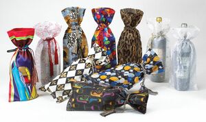 Picture of Joann Marie Designs IBT6X15ZEP Printed Wine Bag - Zebra Pack of 12