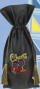 Picture of Joann Marie Designs IBTEMB2 Embroidered Wine Bag - Cheers Pack of 12