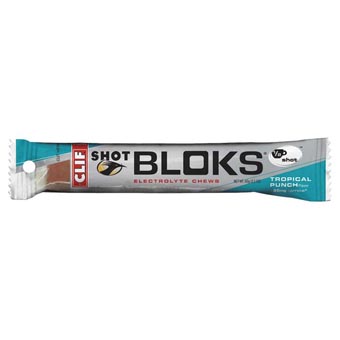 Picture of Clif Shot Blok Tropical Punch Bar, Pack of 18