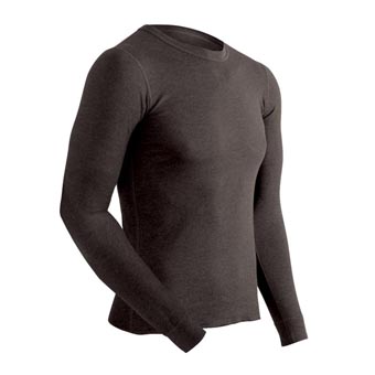 Platinum Long Sleeve Mens Top, Black - Extra Large