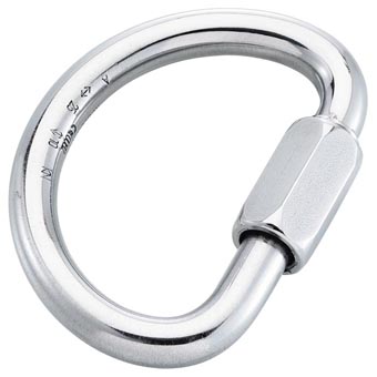 Steel Half Moon Quick Link Stainless Plated- 10 mm.