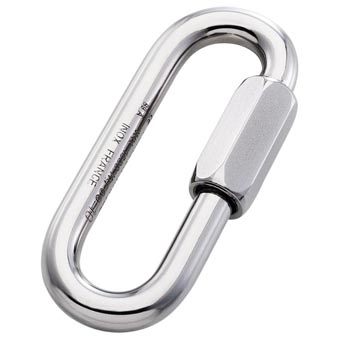 Steel Quick Link Long Stainless Plated, 7 mm.