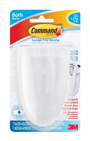 Picture of 3M BATH16-ES FRS Command Razor Holder With Water-Resistant Strips - Pack Of 2