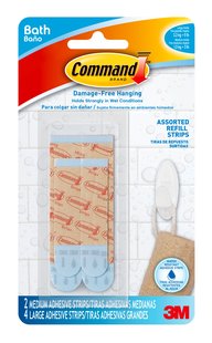 Picture of 3M BATH22-ES FRS Command Large Mountain Refill Strips&#44; Pack Of 6