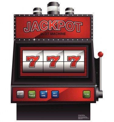 Vegas Slot Machine Cardboard Standup