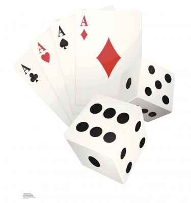 Vegas Cards and Dice Cardboard Standup