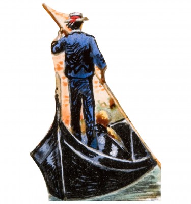 1858 Italy Gondola Ride Cardboard Standup