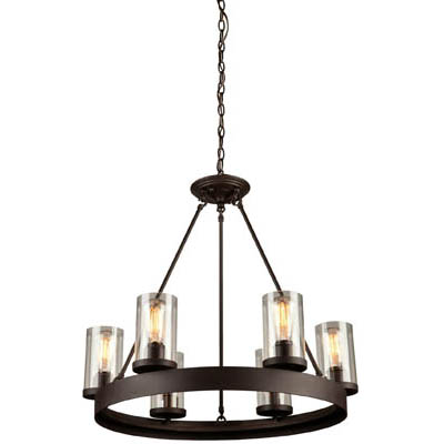 Picture of Artcraft Lighting AC10006 25 in. with Six Light Chandelier&#44; Dark Chocolate Finish