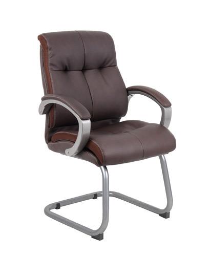 Picture of BOSS B8779P-BN Boss Double Plush Executive Guest Chair - Bomber Brown
