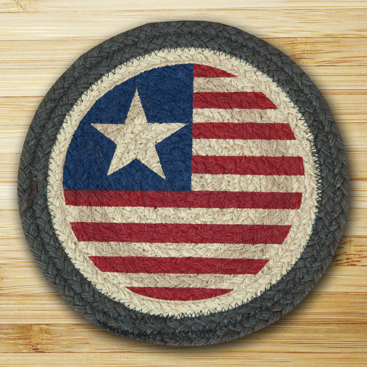 Round Miniature Swatch, Original Flag, printed
