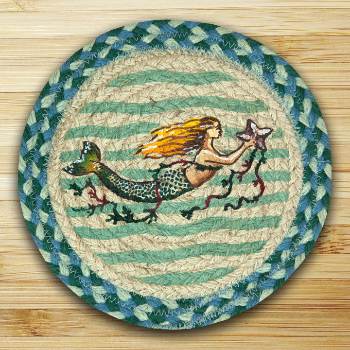 Round Miniature Swatch, Mermaid, printed