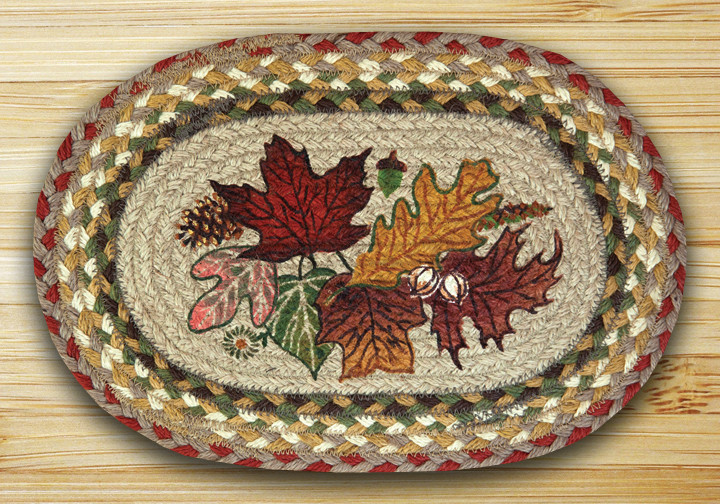 Printed Oval Swatch - Autumn Leaves