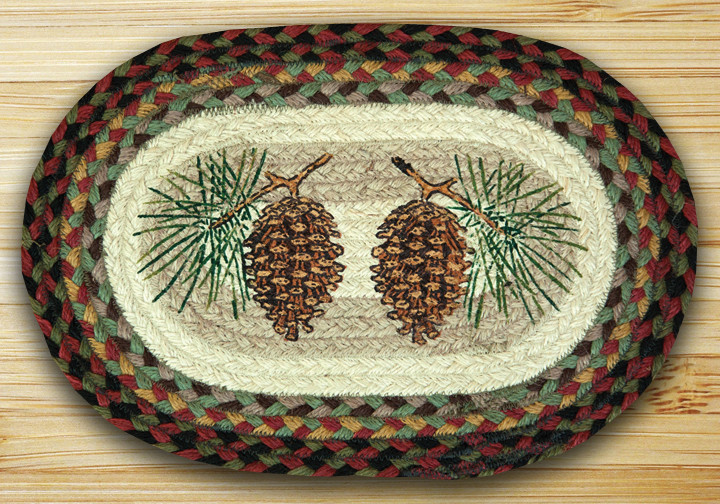 Earth Rugs  Printed Oval Swatch - Pinecone
