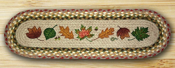 Oval Stair Tread, Autumn Leaves