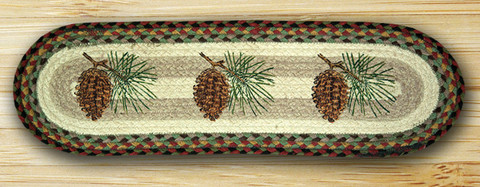Earth Rugs Oval Stair Tread- Pinecone